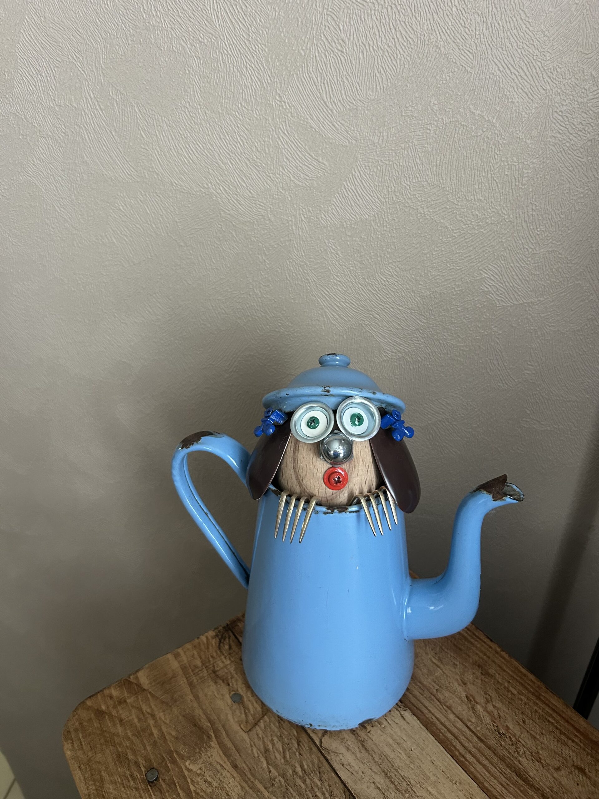 Curieuse 2 couettes bleues